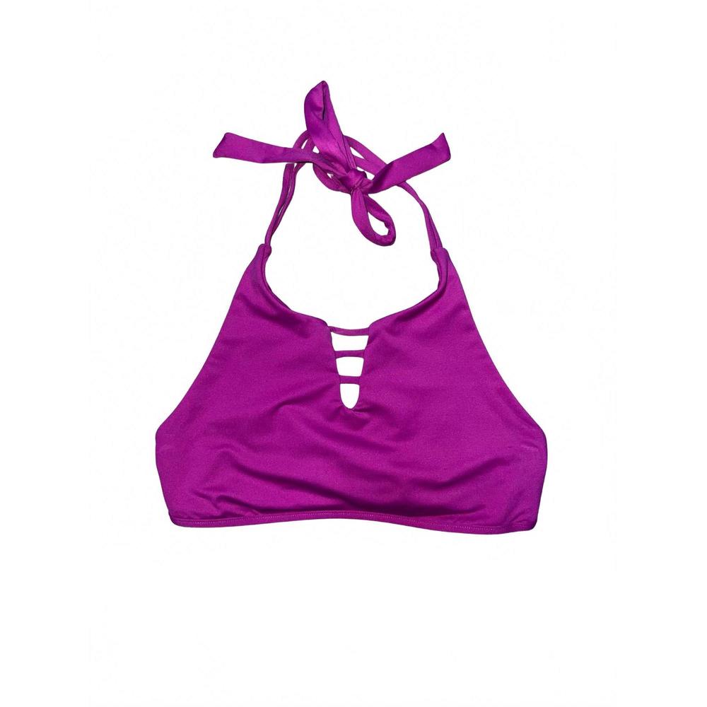 NEW B SWIM women's island hi-neck swim top in boysenberry